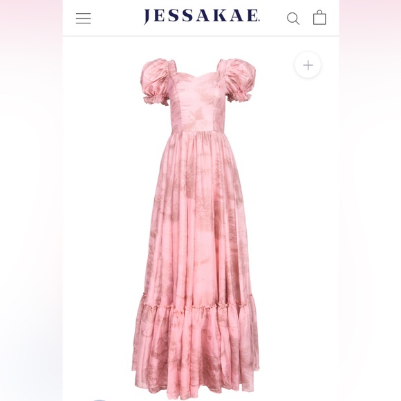 JessaKae RARE Ballerina Dress Silk Princess Gown with Ballerinas Pattern - Picture 2 of 16
